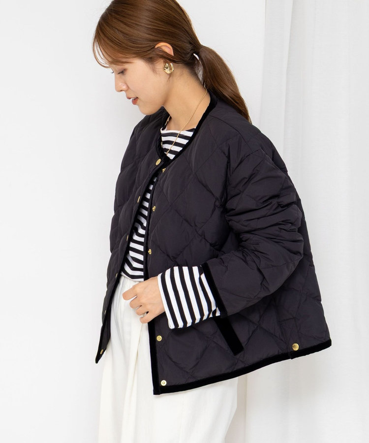 【TAION×LIMONTA】別注ベロアパイピングショートダウン