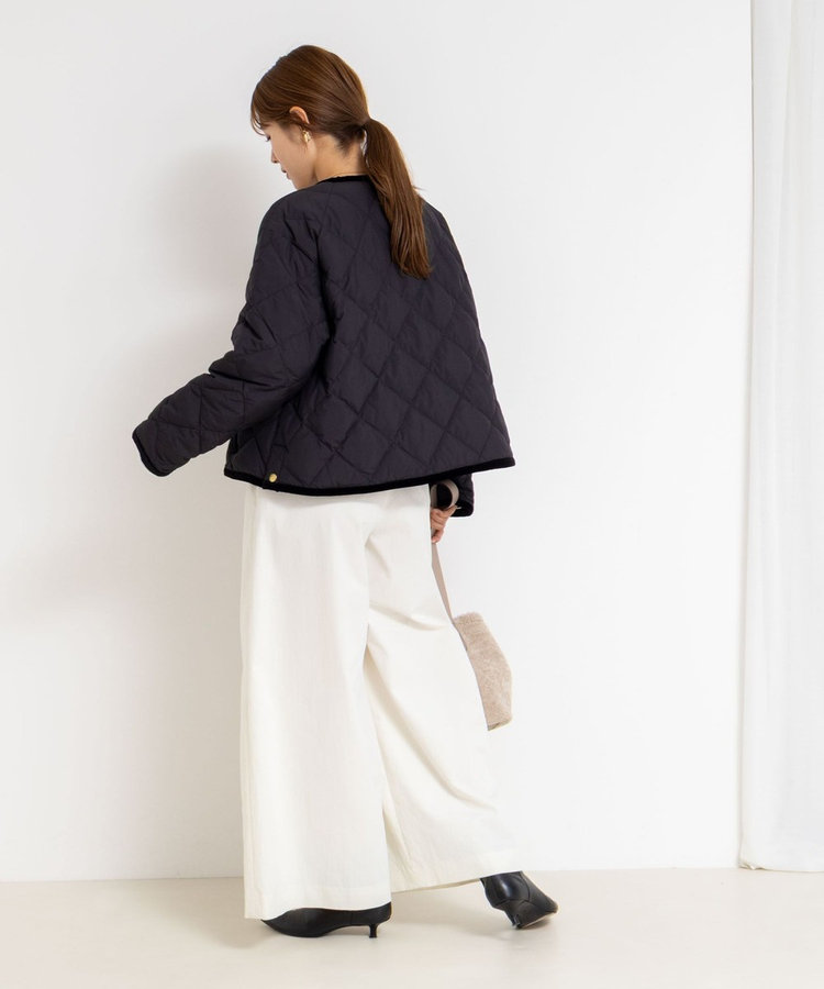 【TAION×LIMONTA】別注ベロアパイピングショートダウン