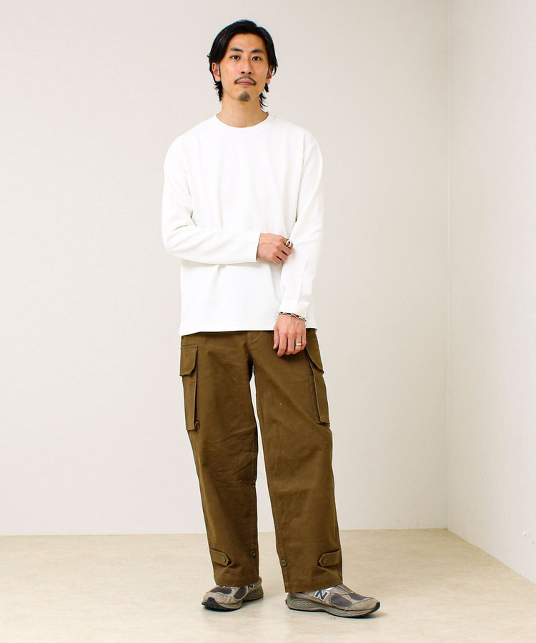 【素材で魅せる】フクレリンクスジャガードロンT