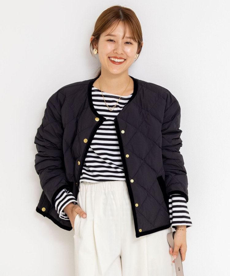 【TAION×LIMONTA】別注ベロアパイピングショートダウン