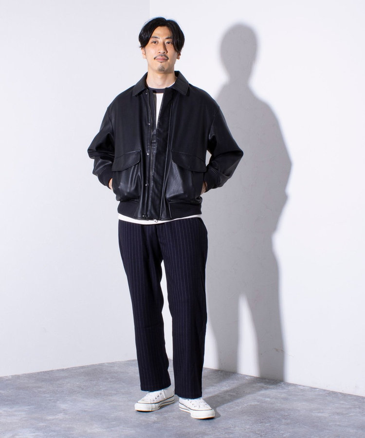 GLOSTER/グロスター】フェイクレザーブルゾン A-2 UNISEX(4 GLOSTER/グロスター】フェイクレザーブルゾン A-2 UNISEX(4