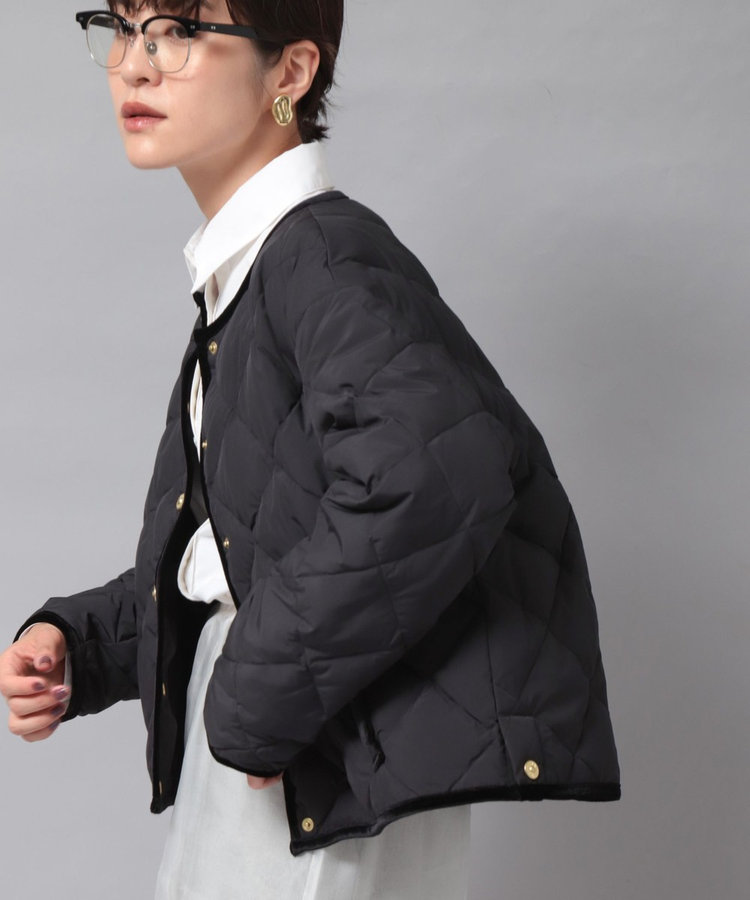 【TAION×LIMONTA】別注ベロアパイピングショートダウン