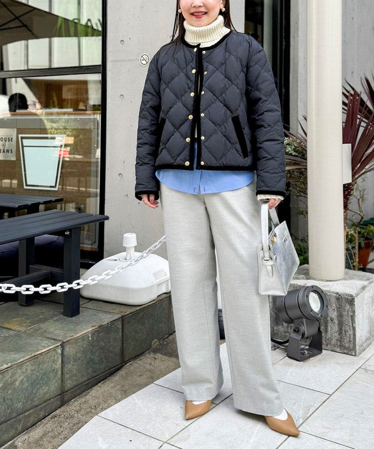 TAION×LIMONTA】別注ベロアパイピングショートダウン（5-0205-6-04-002