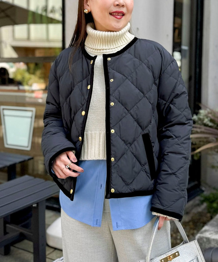 TAION×LIMONTA】別注ベロアパイピングショートダウン（5-0205-6-04-002