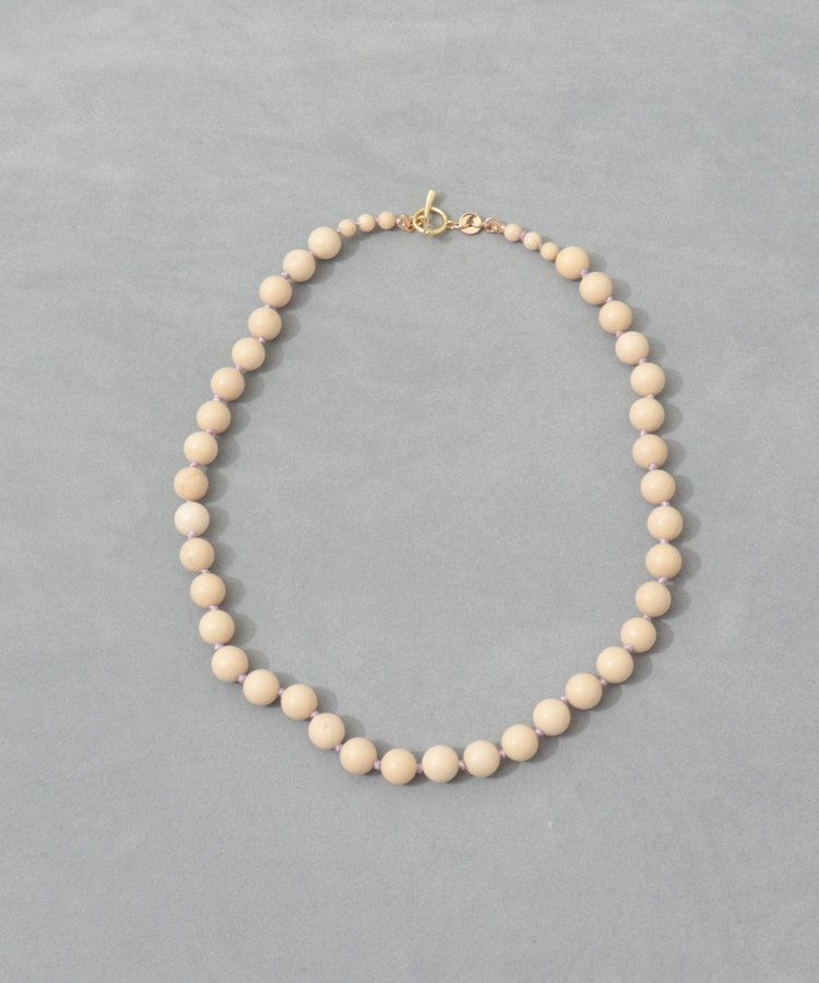 【grâce grace/グラスグラス】カラーヤーンノット天然石ネックレス