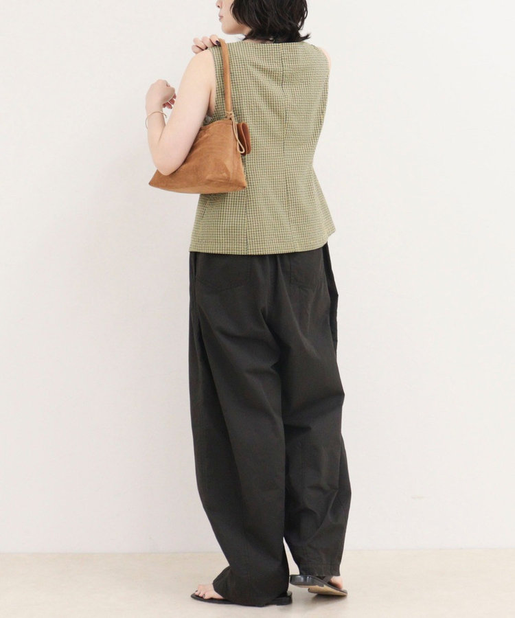 ［WEB限定 SPECIAL SALE！］《セットアップ対応》ギンガム/無地ジレブラウス