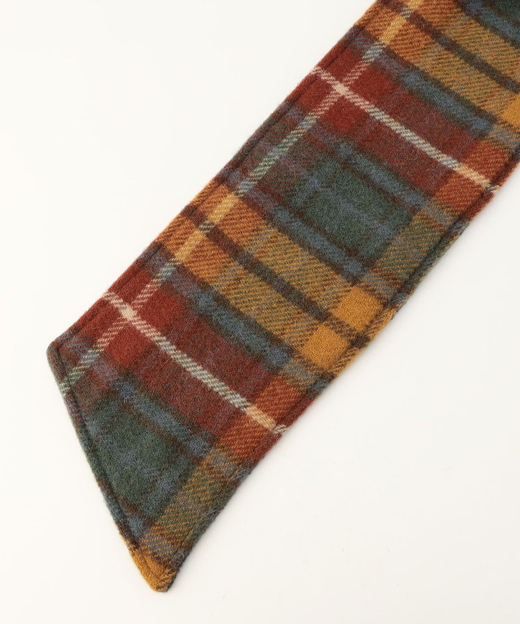 【TWEEDMILL】別注チェック柄フード付きマフラー