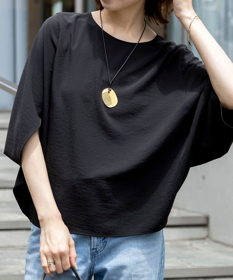 【WEB限定】ウォッシャブルジョーゼットコクーンブラウス