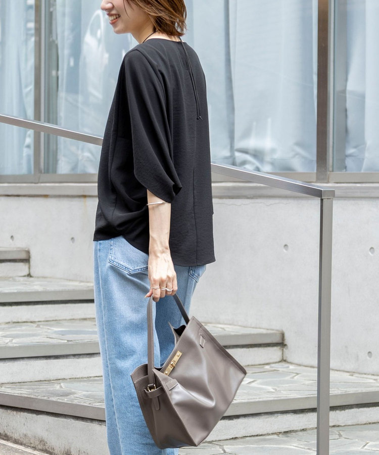 【WEB限定】ウォッシャブルジョーゼットコクーンブラウス