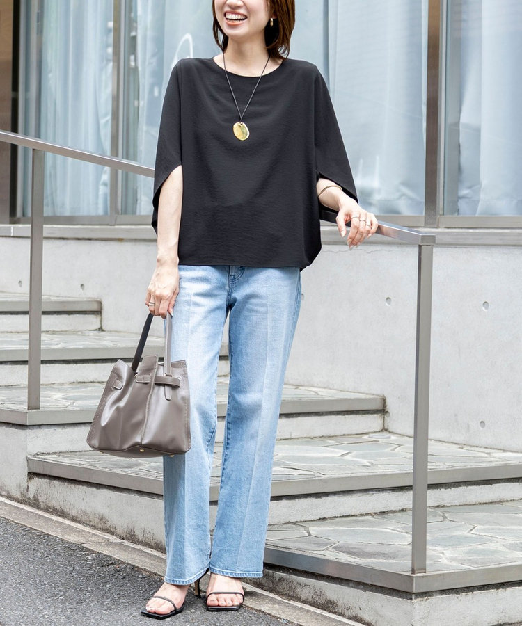 【WEB限定】ウォッシャブルジョーゼットコクーンブラウス