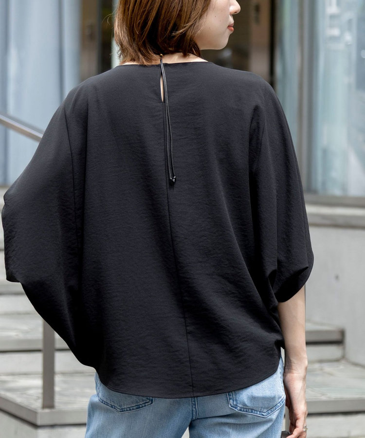 【WEB限定】ウォッシャブルジョーゼットコクーンブラウス