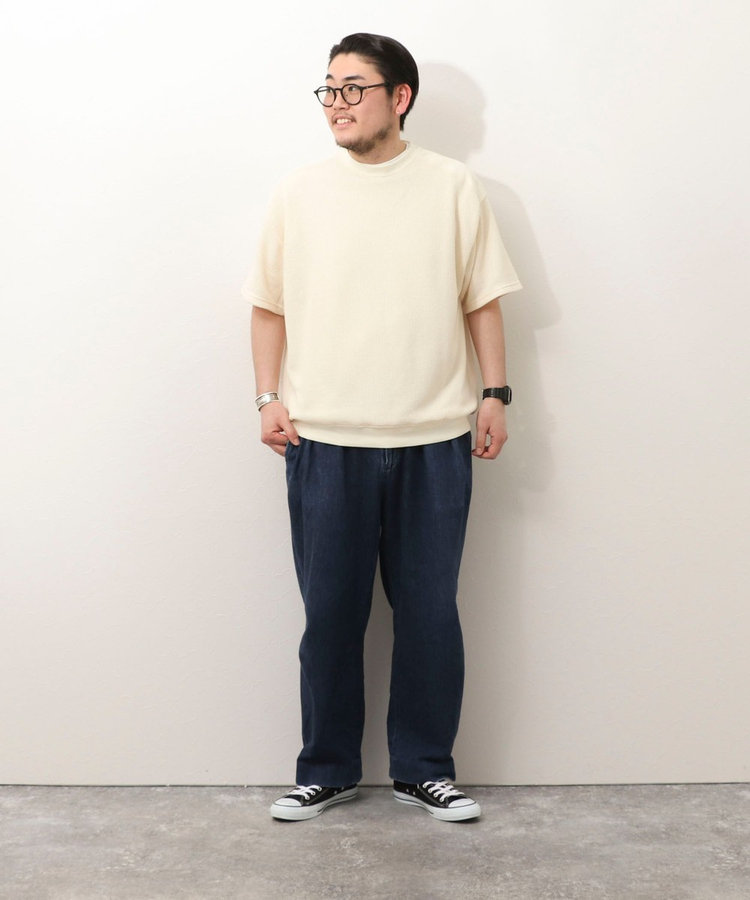 ニットソー半袖Tee