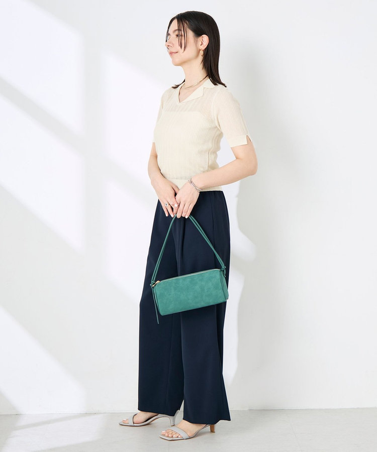 《セットアップ対応》NEW morisachiウォッシャブルツイルイージーワイドパンツ