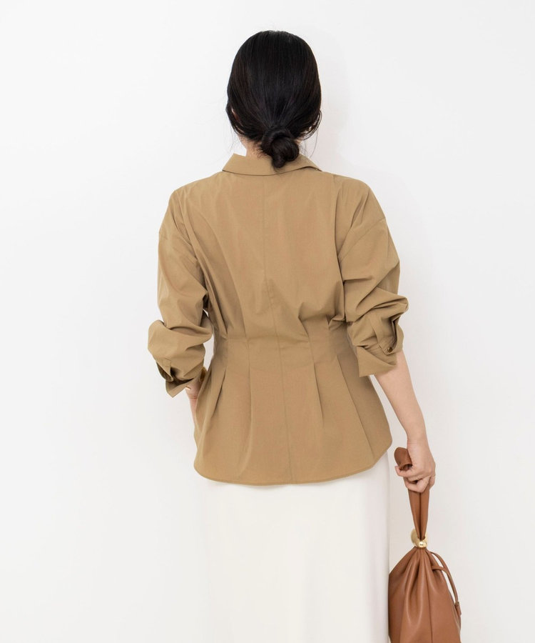 【一部WEB限定カラー】ウォッシャブルウエストタックストレッチシャツ
