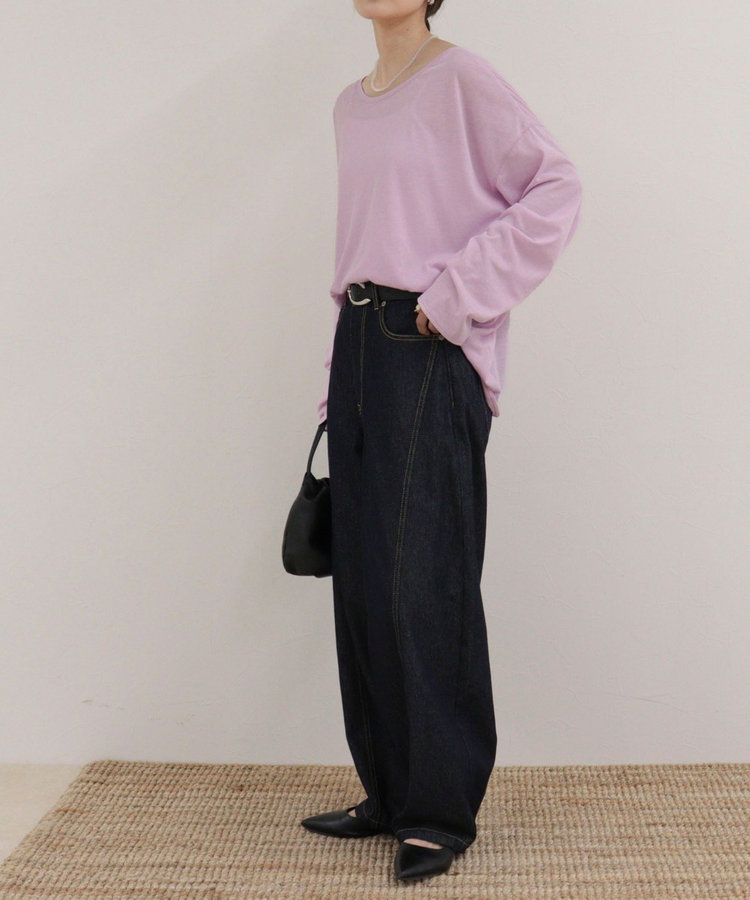 ヘンリー2WAYルーズロンTシャツ