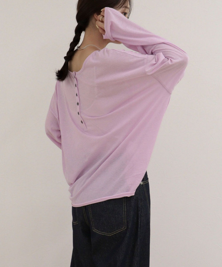 ヘンリー2WAYルーズロンTシャツ