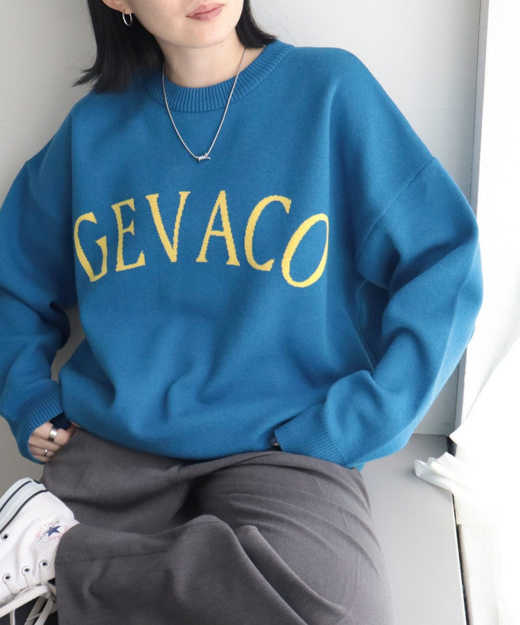 GEVACO/ゲバコ】アーチロゴジャガードセーター（3-0332-6-22-005