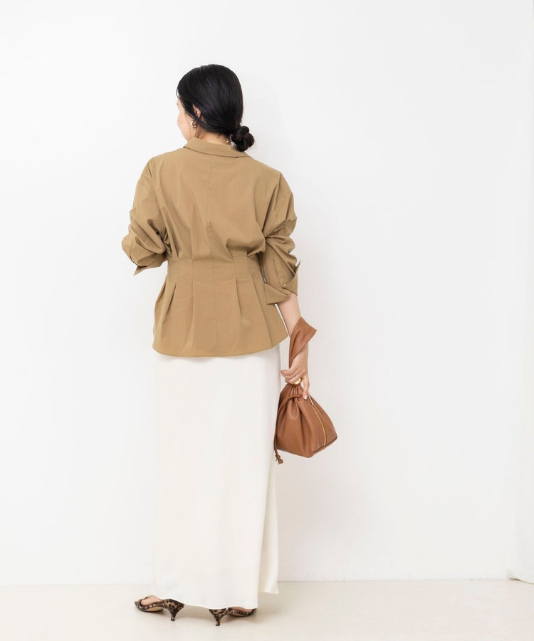 【一部WEB限定カラー】ウォッシャブルウエストタックストレッチシャツ
