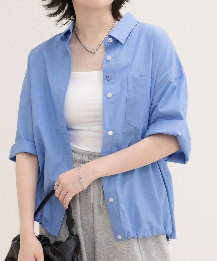 人気につき半袖Ver.で再登場】汗染み軽減加工COTTON半袖シャツブルゾン