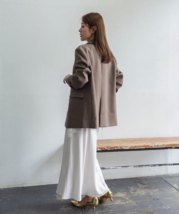 【PR阿部☆別注】《抗ピリング/ストレッチ》ウォッシャブルダブルクロスオーバージャケット
