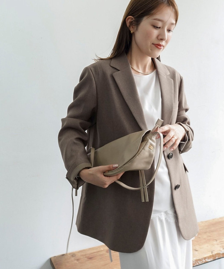 【PR阿部☆別注】《抗ピリング/ストレッチ》ウォッシャブルダブルクロスオーバージャケット