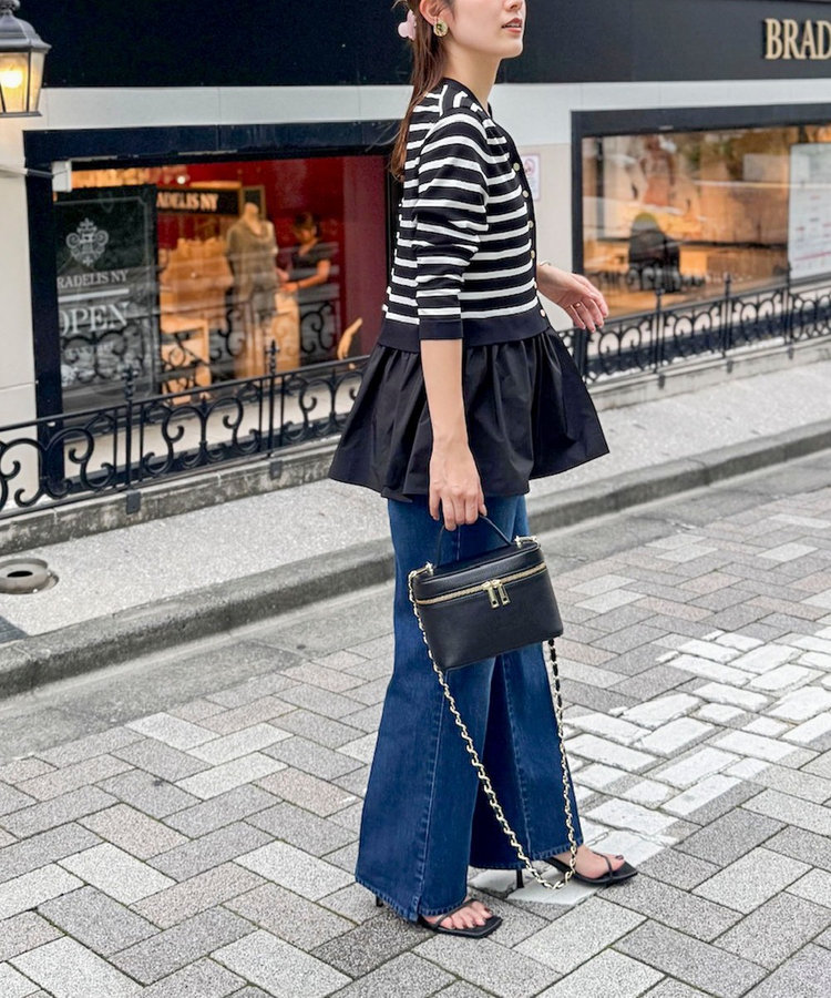 《5サイズ展開》【RM denim】センタープレス裾デザインデニム