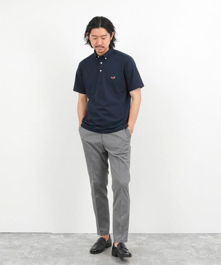 《ビジカジ対応》クジラ Polo ボタンダウンポロシャツ 26SS