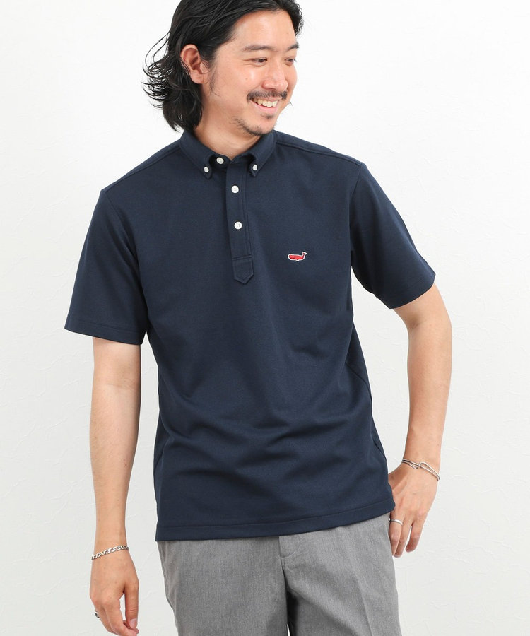 《ビジカジ対応》クジラ Polo ボタンダウンポロシャツ 26SS