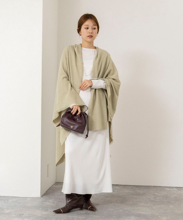 【WALANCE/ワランス】merino wool poncho stole