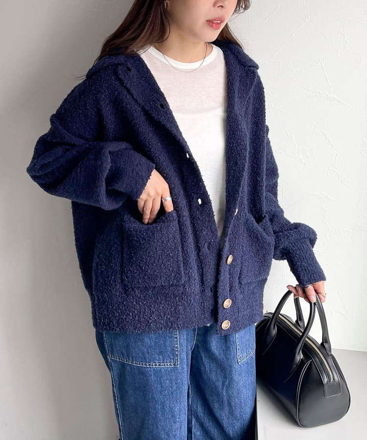 ブークレニットシャツカーディガン（4-0021-6-22-014）｜fredy emue