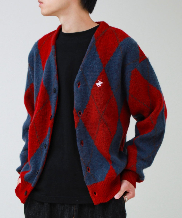 【実績品番/UNISEX】【BHPC】モヘヤタッチニットカーディガン