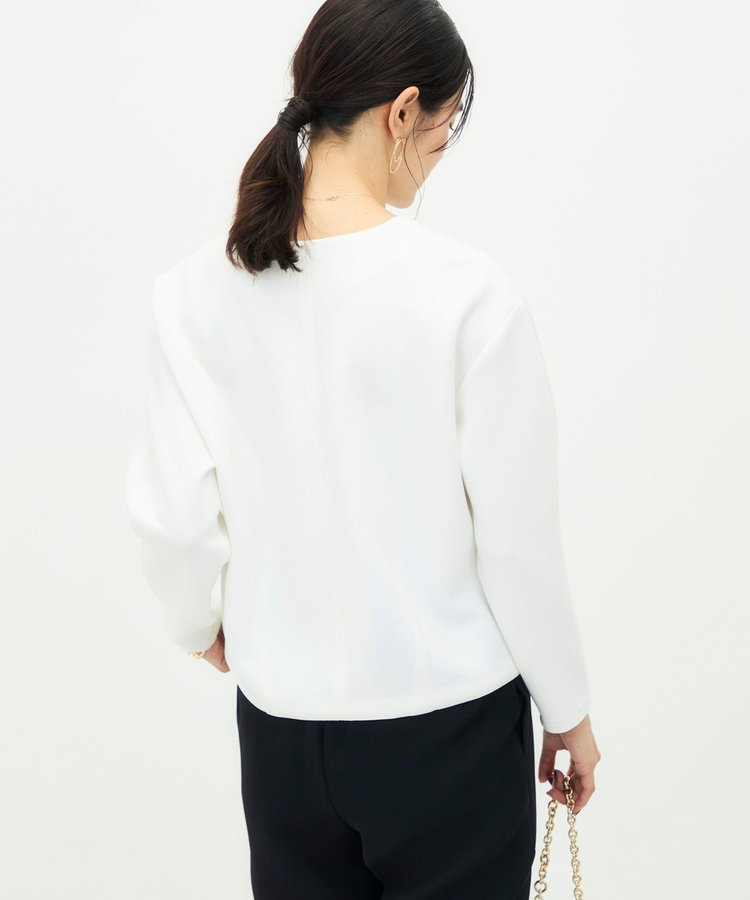 《UVカット/接触冷感/セットアップ対応》ウォッシャブルダンボールキーネックプルオーバー