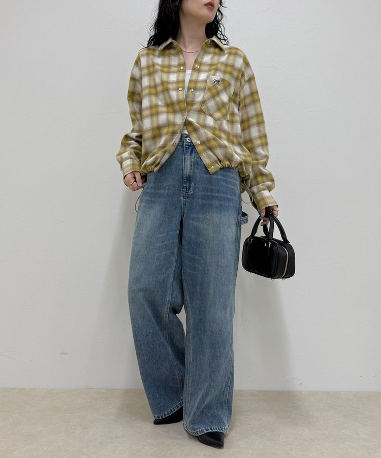 オンブレチェックシャツ 90s ブルゾン ブルゾン オンブレチェック