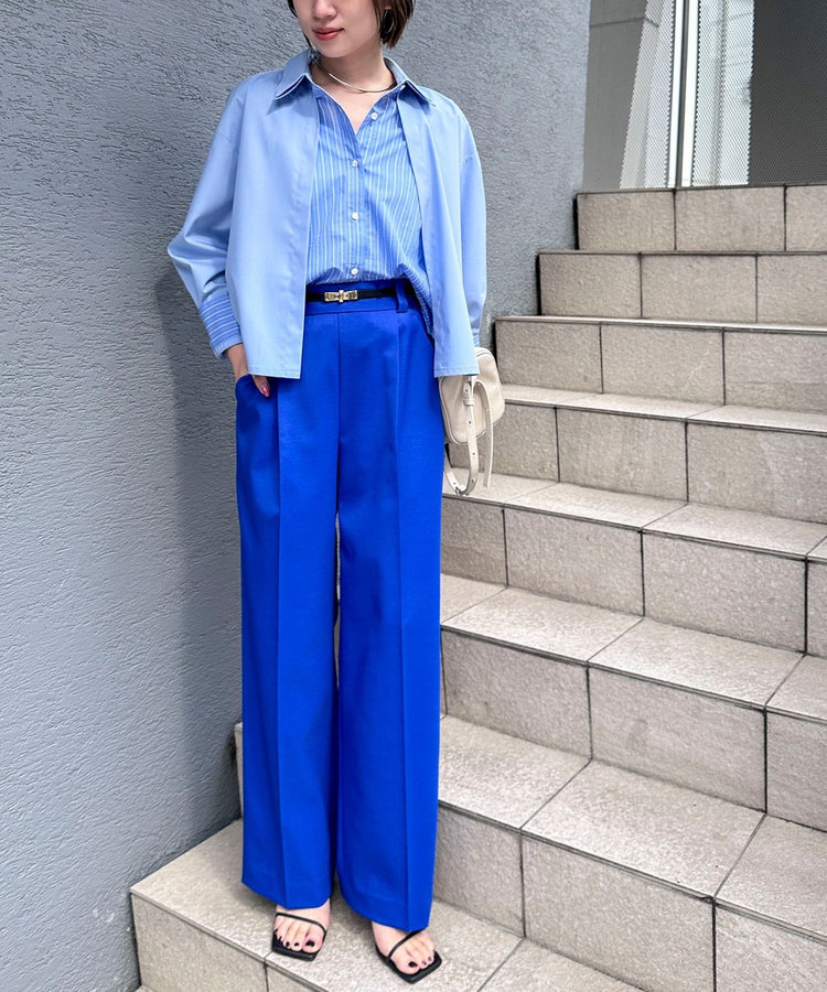 ウォッシャブルレイヤード風ショート丈シャツ