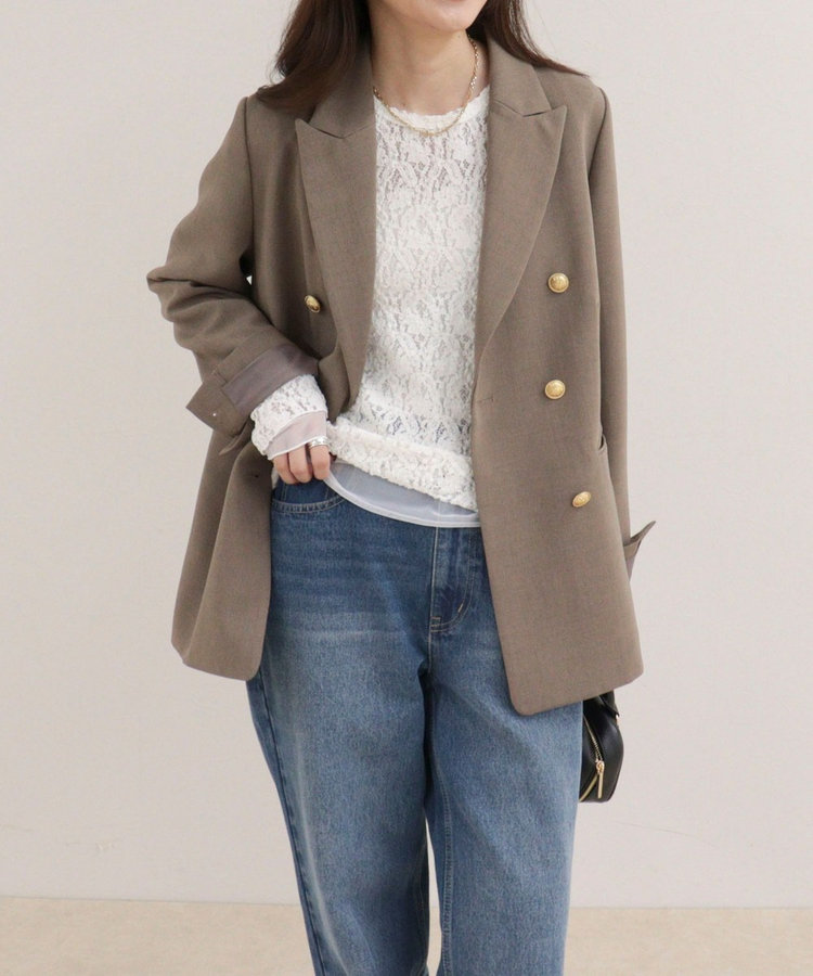 【定番人気をアップデート】ダブルブレストジャケット