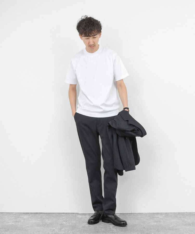［WEB限定 SPECIAL SALE！］《ビジカジ対応》シルケットスムース クルーネックドレスTシャツ 26SS