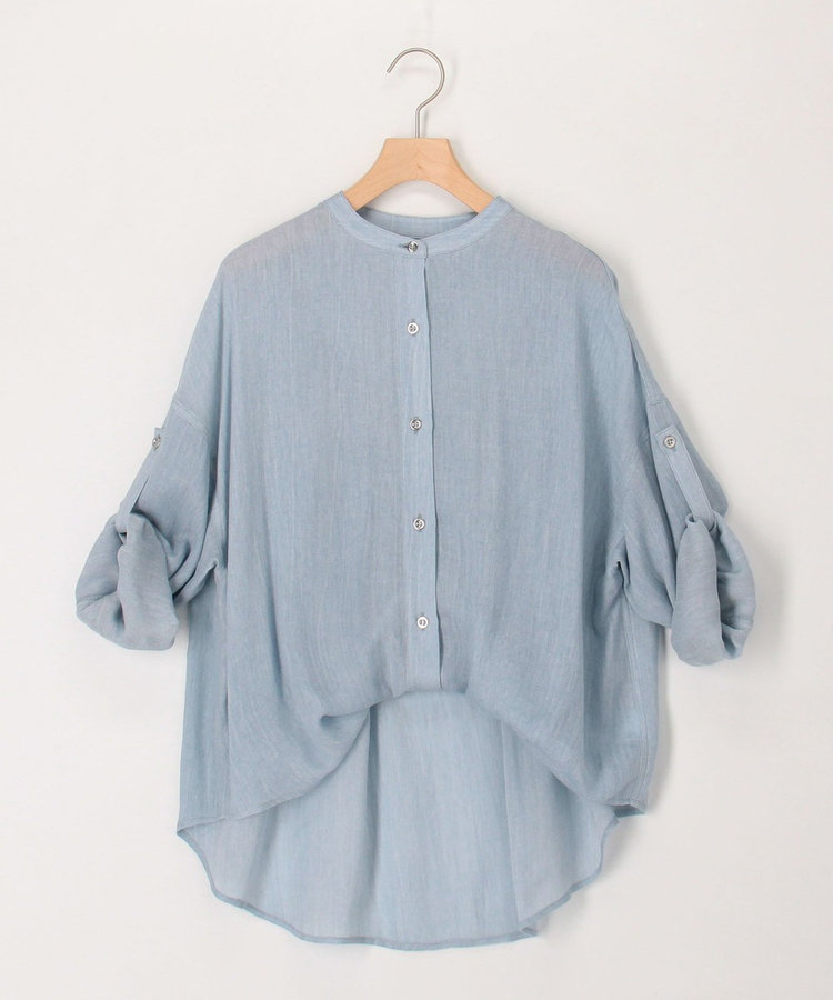 シアーデニムバンドカラーシャツ（6-0819-2-01-006）｜MICO COULIER