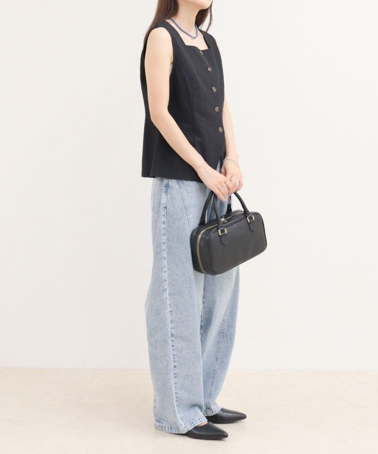 ［WEB限定 SPECIAL SALE！］《セットアップ対応》ギンガム/無地ジレブラウス