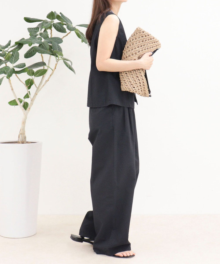 ［WEB限定 SPECIAL SALE！］《セットアップ対応》ギンガム/無地ジレブラウス