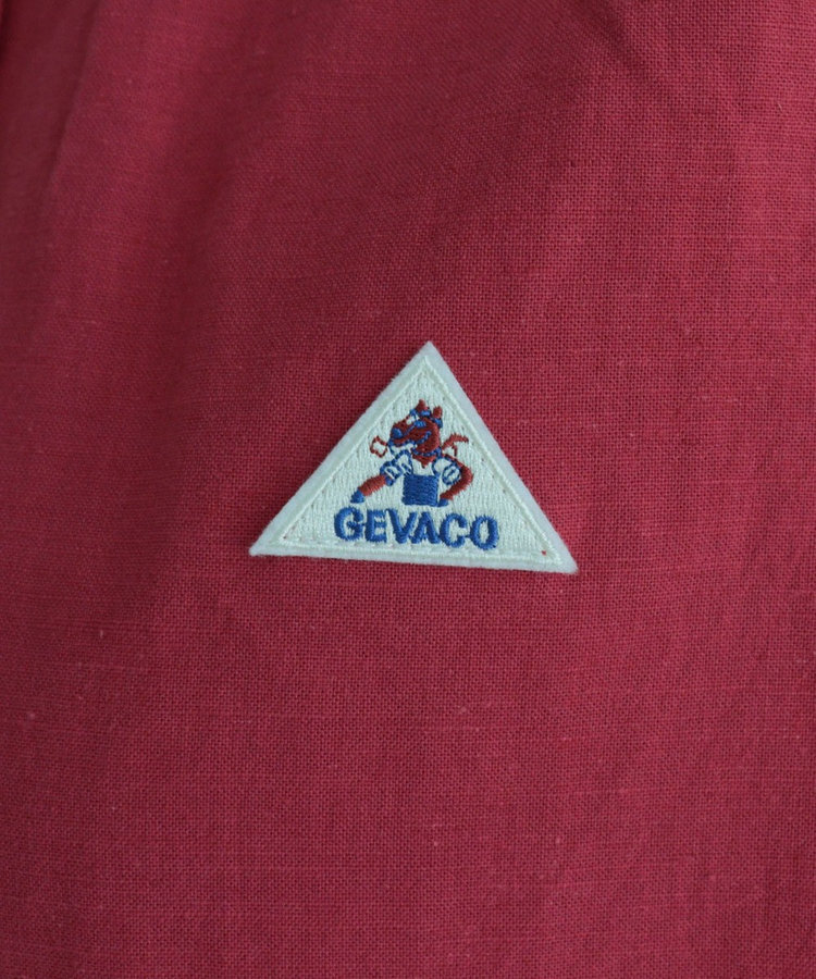 【GEVACO/ゲバコ】バンドカラーフレンチスリーブワンピース