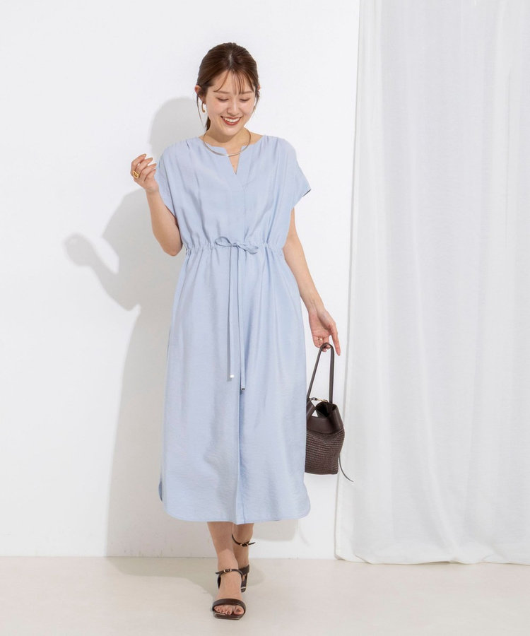 ［WEB限定 TIME SALE！］ウォッシャブル前タックワンピース