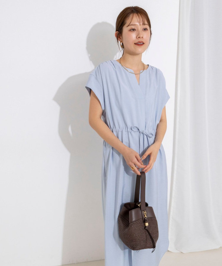 ［WEB限定 TIME SALE！］ウォッシャブル前タックワンピース