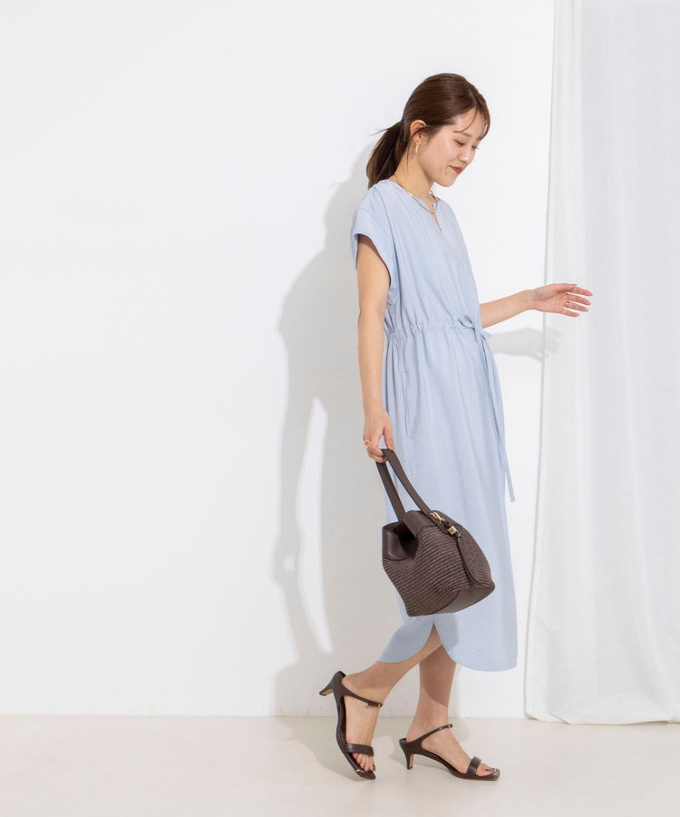 ［WEB限定 TIME SALE！］ウォッシャブル前タックワンピース