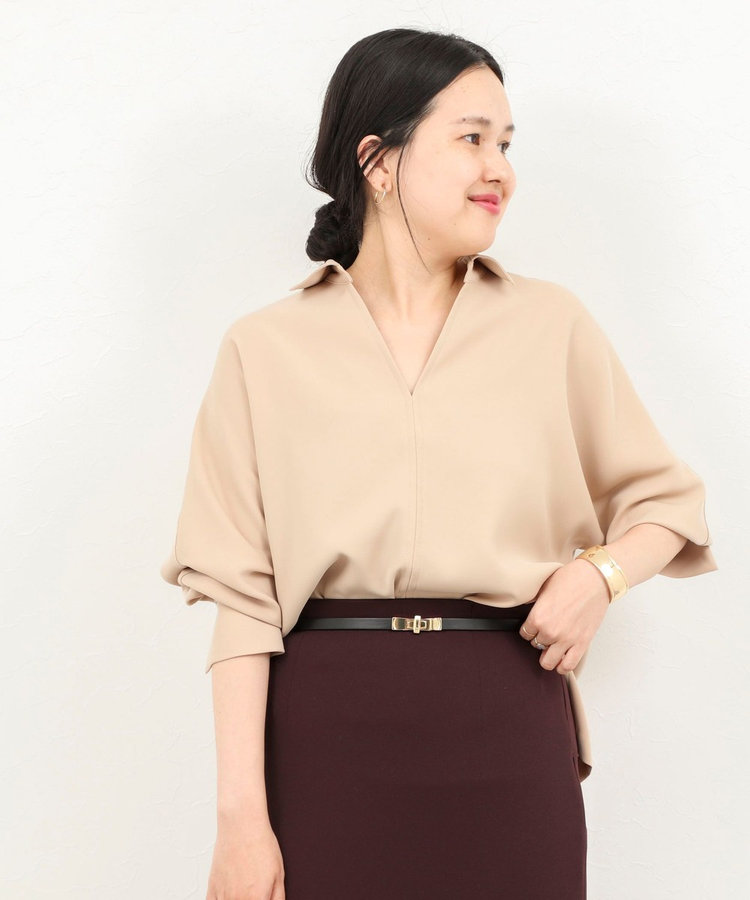 【一部WEB限定カラーアイテム】《セットアップ対応》ウォッシャブルツイルスキッパーシャツ