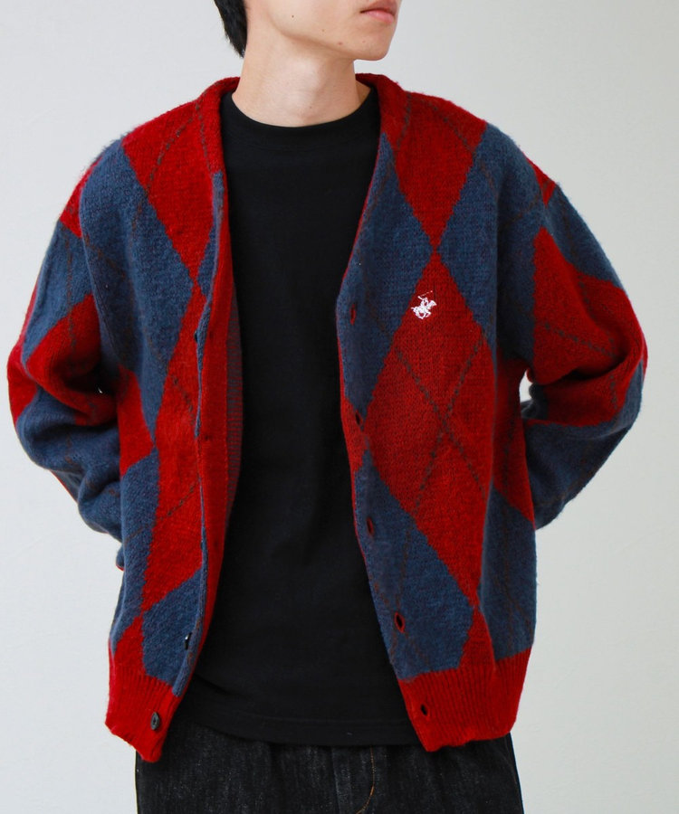 【実績品番/UNISEX】【BHPC】モヘヤタッチニットカーディガン