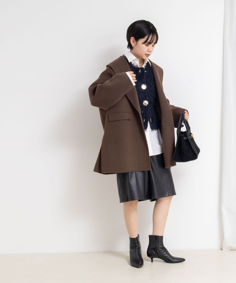 一部WEB限定色】SUPER140リバーショールコート（5-0030-6-08-001