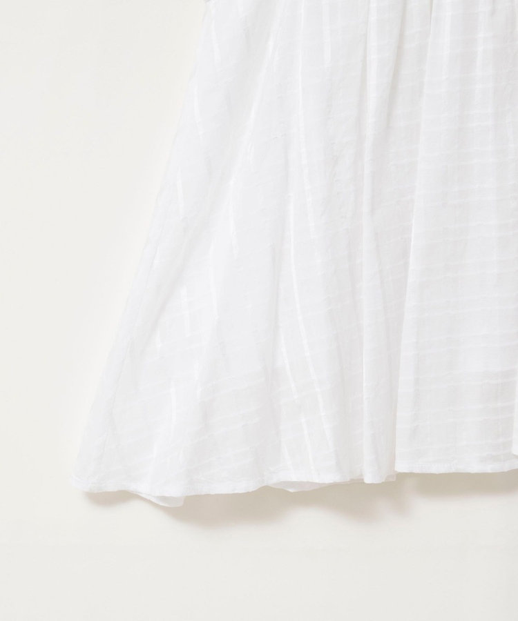 【MARILYN MOON/マリリーンムーン】sheer check 2way gathered blouse