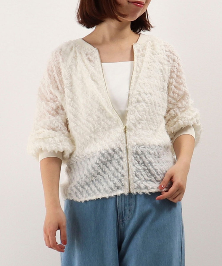 立体ジャガードZIPシャツブルゾン（5-0819-1-03-008）｜MICO