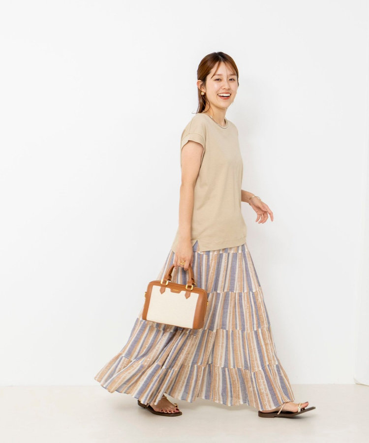 ラメストライプスカート