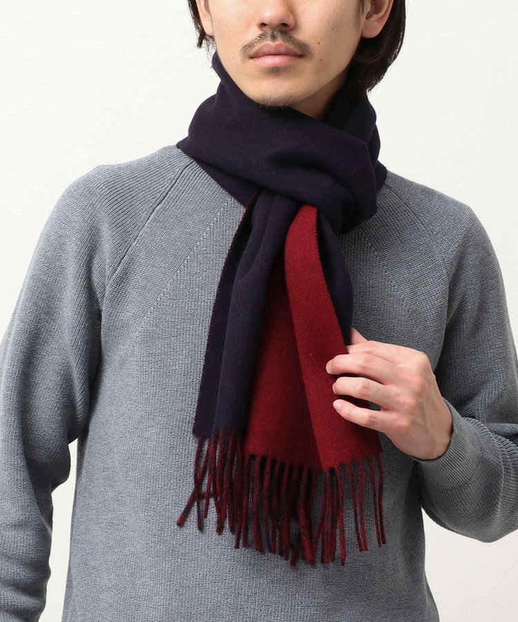 WEB限定 SPECIAL SALE！］カシミヤ混無地リバーシブルマフラー（5-0872